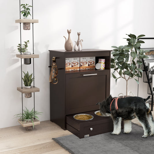 PawHut Pet Feeder Station with Storage, Raised Dog Bowls, Gray | Aosom.com (Note: This title is repeated, ensure it's intentional)