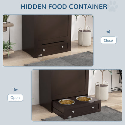PawHut Pet Feeder Station with Storage, Raised Dog Bowls, Gray | Aosom.com (Note: This title is repeated, ensure it's intentional)