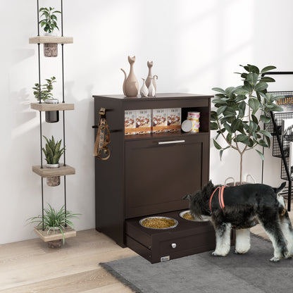 PawHut Pet Feeder Station with Storage, Raised Dog Bowls, Gray | Aosom.com (Note: This title is repeated, ensure it's intentional)
