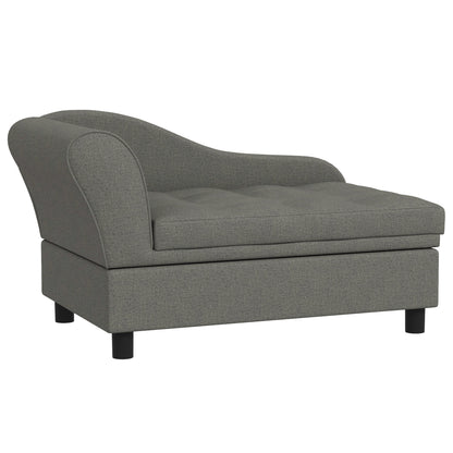 PawHut Elevated Dog Sofa Pet Bed with Storage Soft Cushion for Small Medium Dogs Gray | Aosom.com