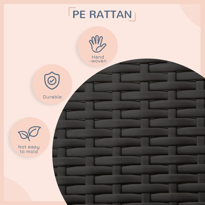PawHut Wicker Dog Bed Outdoor, with Rattan Canopy, Elevated & Cushioned PE Rattan Dog / Cat House with Sleeping Pad, Gray | Aosom.com