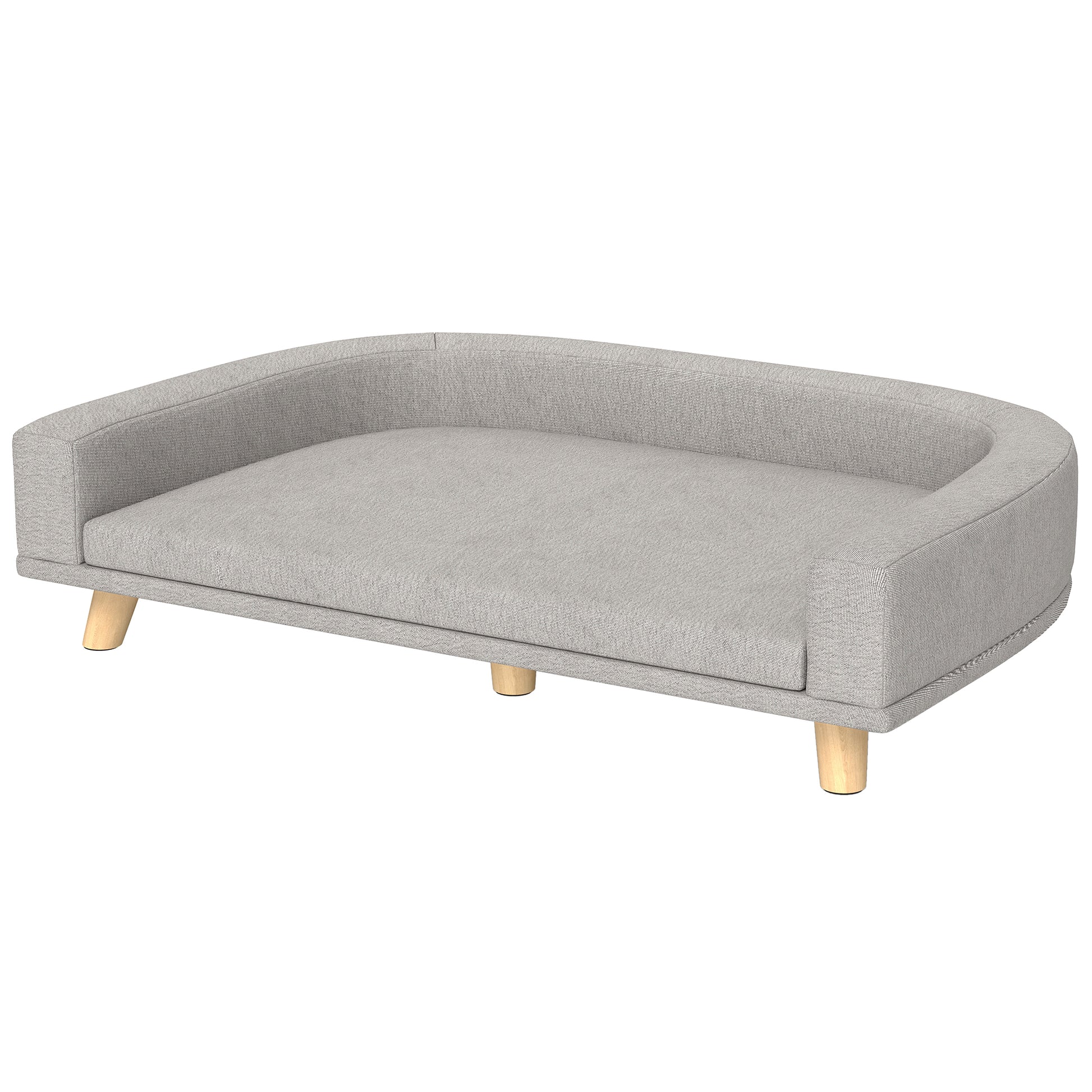 PawHut Dog Sofa Couch Bed with Washable Cushion for Large Dogs, Cats, Gray| Aosom.com