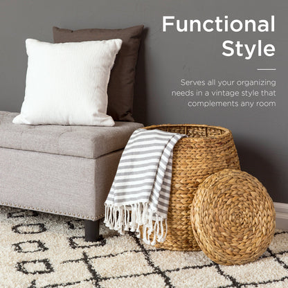 Multipurpose Hyacinth Storage Tote Basket
