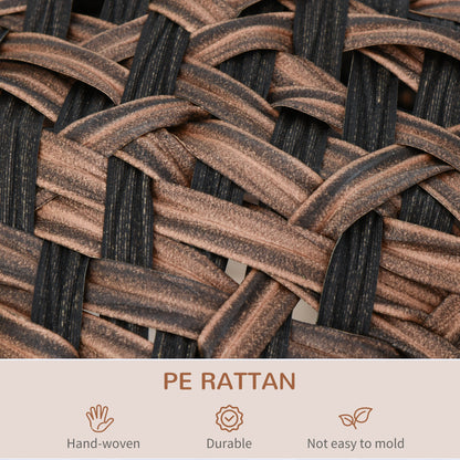 PawHut 20.5 Woven Wicker Cat Bed Elevated Hand-Woven Braided Banana Leaf Kitten House Condo with Cushion Brown | Aosom.com