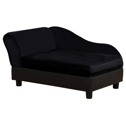PawHut Luxury Dog Bed for Small Dogs, Hidden Storage, 3" Foam Cushion, Modern Pet Sofa, Black | Aosom.com