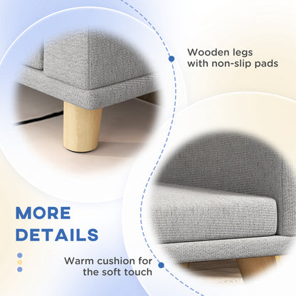 PawHut Dog Sofa Couch Bed with Washable Cushion for Large Dogs, Cats, Gray| Aosom.com