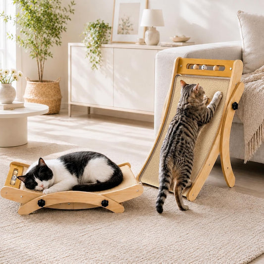 Vertical Adjustable Cat Scratcher Ramp