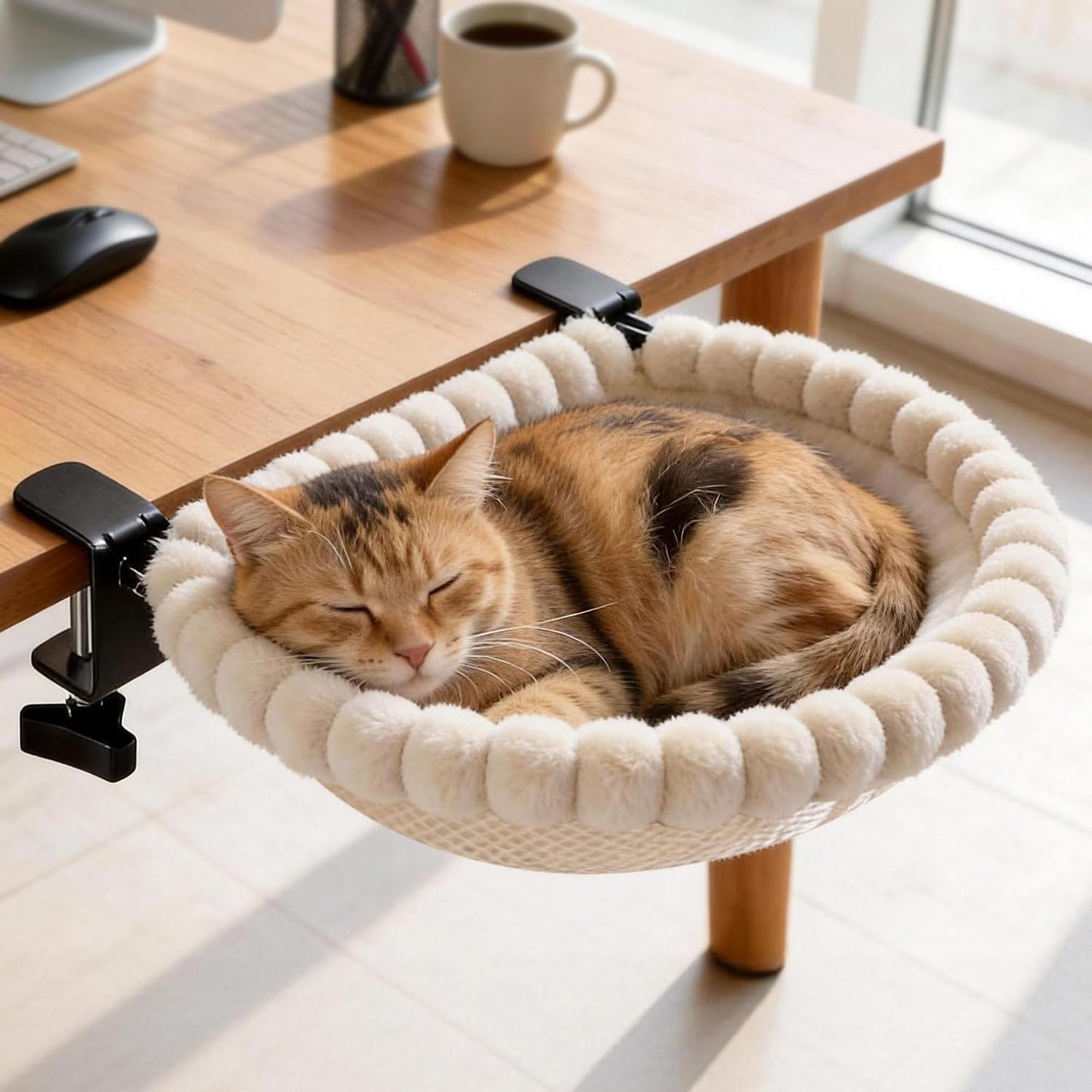 Clamp-On Desk Cat Bed