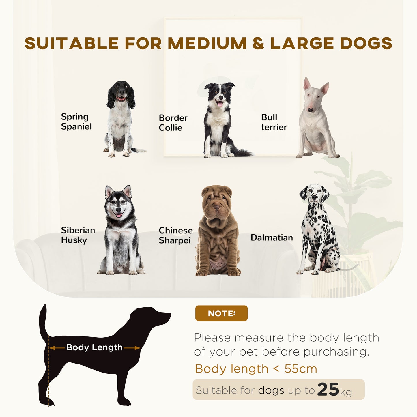 PawHut Comfortable Large Dog Couch Charcoal Gray with Foam Cushioning and Extra Pillow for Medium and Large Dogs | Aosom.com