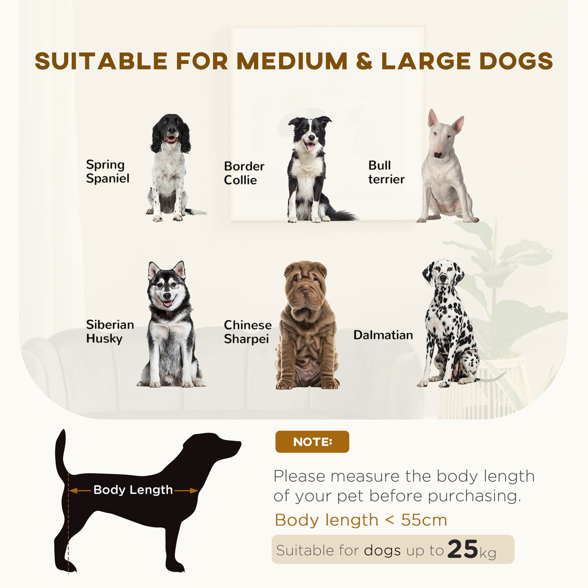 PawHut Comfortable Large Dog Couch Charcoal Gray with Foam Cushioning and Extra Pillow for Medium and Large Dogs | Aosom.com