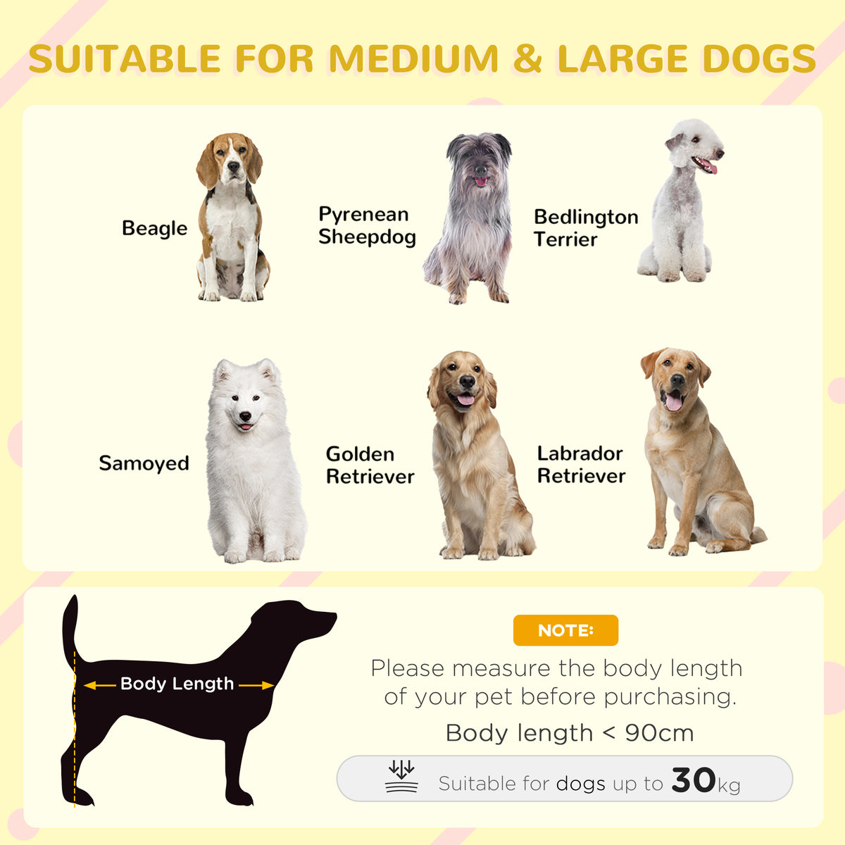 PawHut Wooden Dog House Outdoor Porch Cabin Style Raised Dog Shelter PVC Roof Front Door Windows Large Medium Dog | Aosom.com